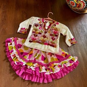 Mexican embroidery blouse + Matilda Jane skirt SZ 6-8